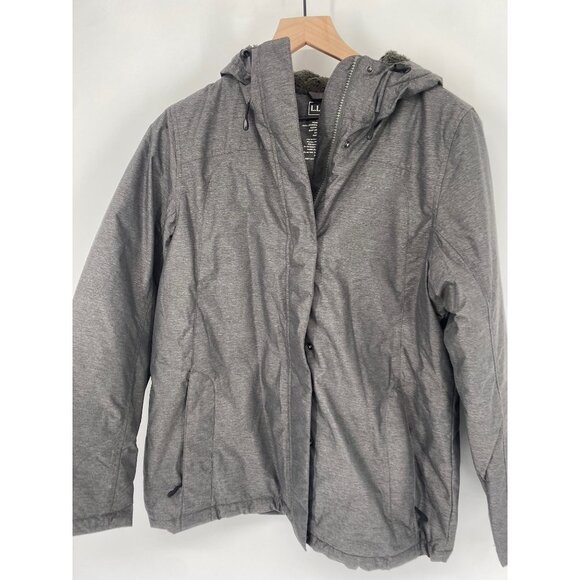 LL Bean Winter Warmer Jacket HOODIE Insulated Fleece MEDIUM WOMENS  271136 - Picture 2 of 5
